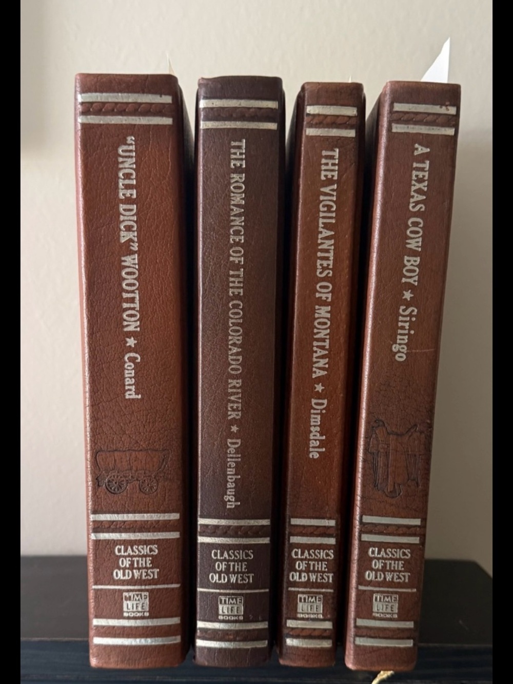 Classics of the Old West Time Life Lot of 4 Hardcover Books 1980s Leather Bound